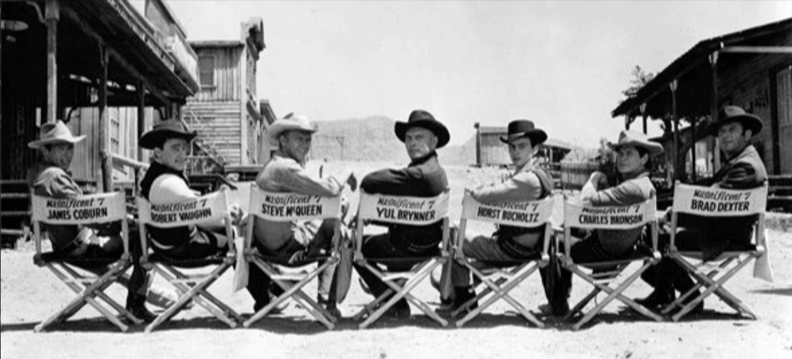 magnificent seven ost - Masal Vicent 7 Janes Coburn shificent 7 Robert Vaughn Magnificent Steve M'Queen Madificent 7 Horst Bocholtz Yul Brynner Charles Bronson Magnificent Brad Dexter